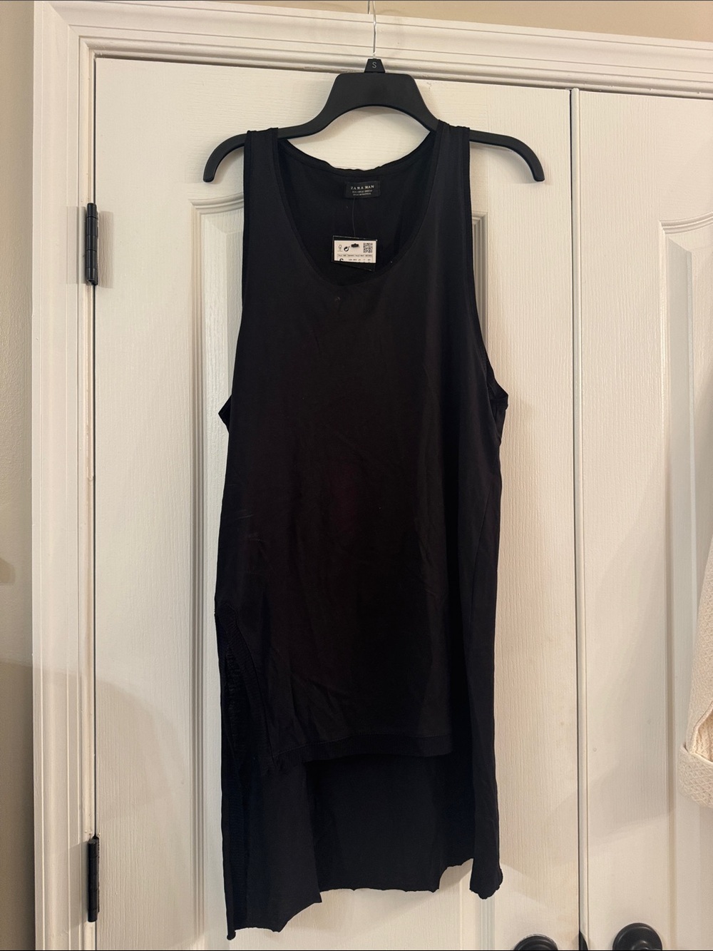 Zara Black Sleeveless Long Tank Tunic